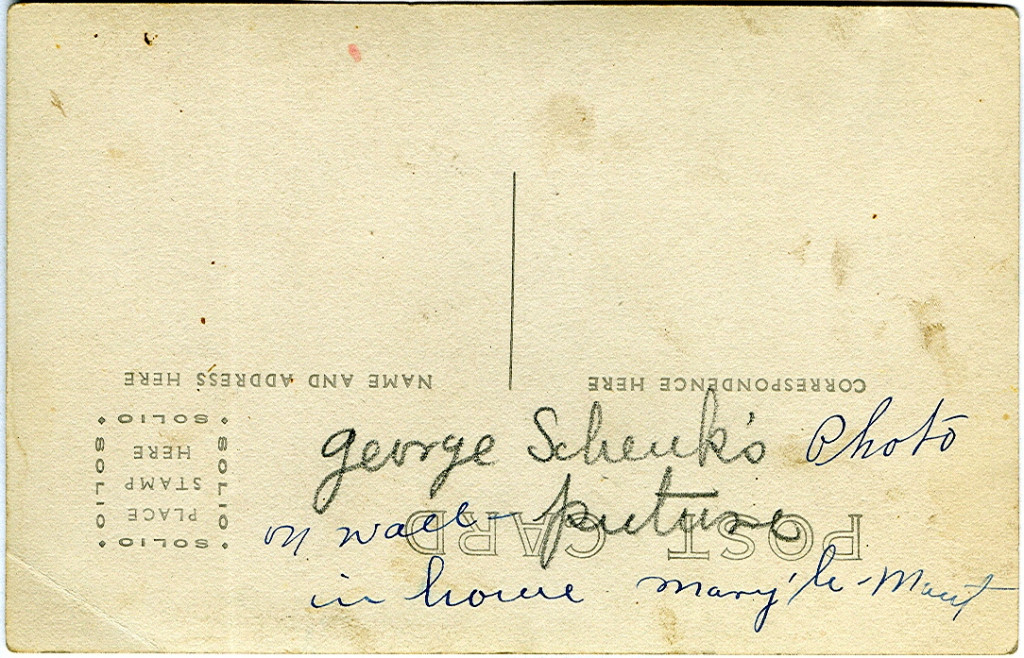 George Schenk portrait on wall_back